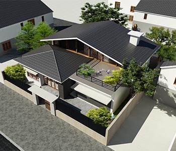 Thiết kế nhà vườn 195m2