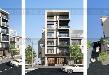 Thiết kế chung cư mini 7 tầng 2 mặt tiền