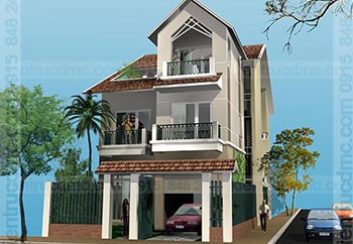 Thiết kế biệt thự phố 3 tầng phong cách