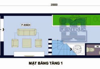 Thiết kế nhà phố 3 tầng 80m2