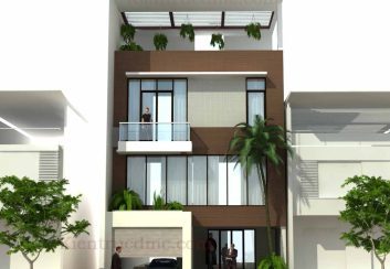 Thiết kế nhà phố 3,5 tầng mặt tiền 8m – Bắc Ninh