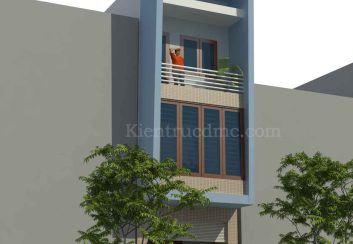 Thiết kế nhà ống 33m2 3 tầng – đất méo