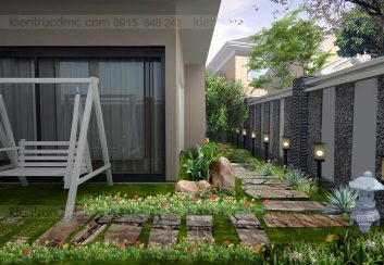 Thiết kế sân vườn biệt thự cao cấp Mỹ Đình