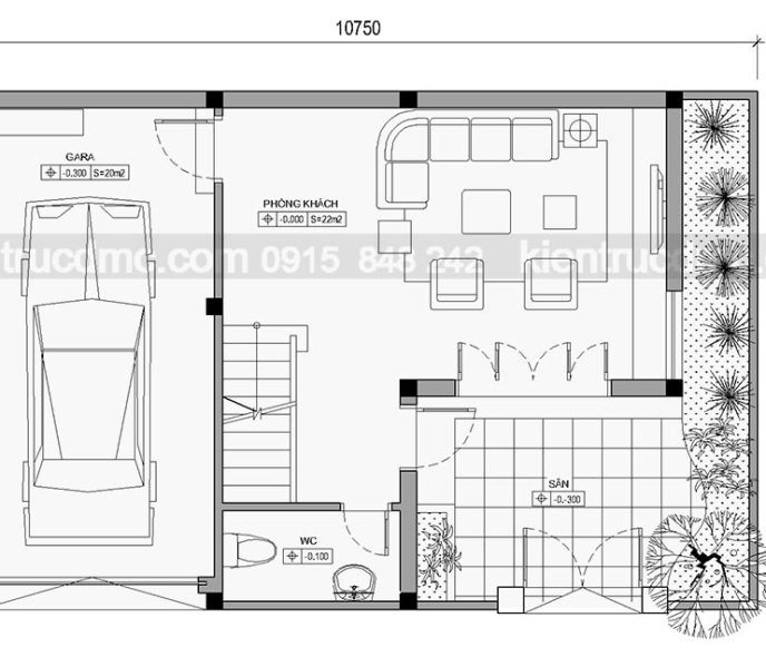 Thiết kế Biệt thự phố 4 tầng phong cách hiện đại