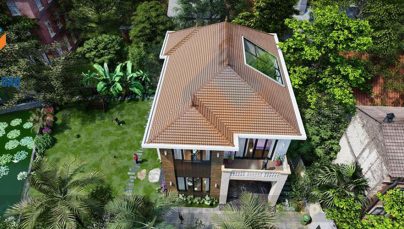 Thiết kế biệt thự 2 tầng phong cách hiện đại trên diện tích 156m2