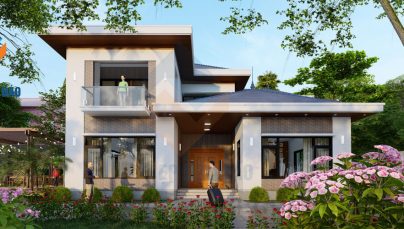 Thiết kế biệt thự 2 tầng phong cách hiện đại trên diện tích 172m2