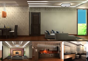 Thiết kế cải tạo căn hộ chung cư 150m2