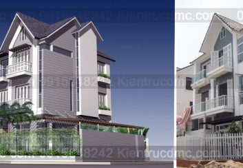 Thiết kế cải tạo biệt thự 3 tầng 223m2