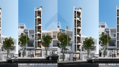 Thiết kế nhà ở kết hợp kinh doanh 6 tầng phong cách hiện đại