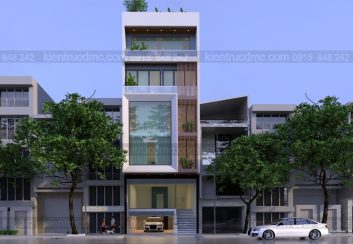 Thiết kế nhà ở kết hợp văn phòng cho thuê diện tích 112m2