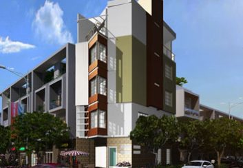 Thiết kế nhà ống căn góc đất vát chéo