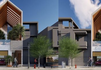 Thiết kế nhà phố 2,5 tầng phong cách hiện đại trên diện tích 60m2