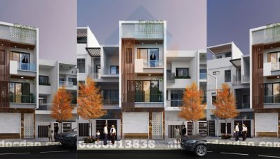 Thiết kế nhà phố 3 tầng mặt tiền 4,5m trên diện tích 60m2