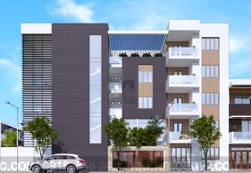 Thiết kế nhà phố 5 tầng kết hợp văn phòng cho thuê