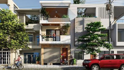 Thiết kế nhà phố diện tích 90m2 phong cách hiện đại
