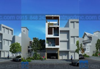 Thiết kế nhà phố lệch tầng diện tích 85m2