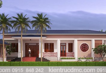 Thiết kế nhà vườn 1 tầng phong cách cổ điển gần gũi với thiên nhiên
