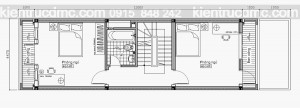 Tầng 2 Tư vấn thiết kế nhà phố 4 hiện đại