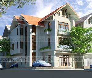 Thiết kế biệt thự hiện đại 3 tầng Bắc Ninh