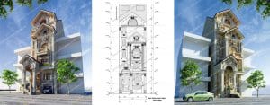 Thiết kế biệt thự phố phong cách cổ điển