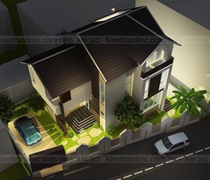 Thiết kế biệt thự mini trên đất hình thang - Quảng Bình