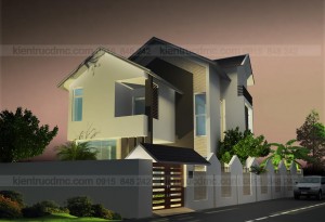 Thiết kế biệt thự mini trên đất hình thang Quảng Bình
