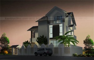 Thiết kế biệt thự mini trên đất hình thang Quảng Bình