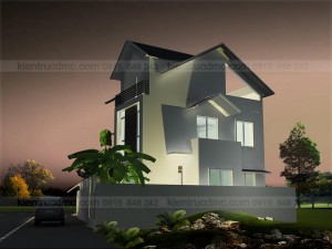 Thiết kế biệt thự mini trên đất hình thang Quảng Bình