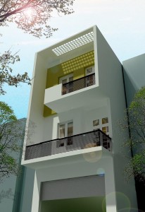 Mẫu thiết kế nhà phố, nhà lô một mặt tiền phong cách hiện đại