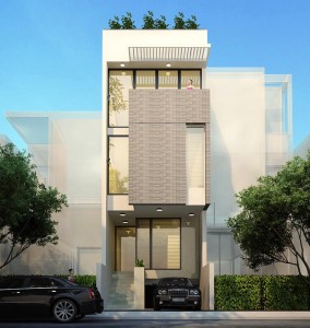 Mẫu thiết kế nhà phố, nhà lô một mặt tiền phong cách hiện đại