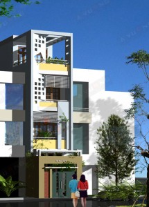 Mẫu thiết kế nhà phố, nhà lô một mặt tiền phong cách hiện đại