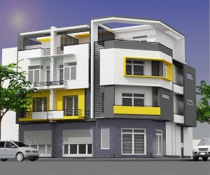 Mẫu nhà phố hai mạt tiền 4 tầng