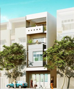 Mẫu thiết kế nhà phố, nhà lô một mặt tiền phong cách hiện đại