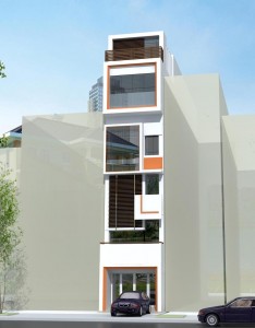 Mẫu thiết kế nhà phố, nhà lô một mặt tiền phong cách hiện đại