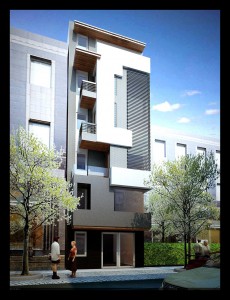 Mẫu thiết kế nhà phố, nhà lô một mặt tiền phong cách hiện đại