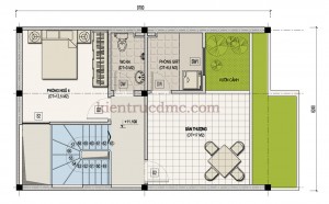 Tư vấn thiết kế nhà phố 4 tầng 84m2