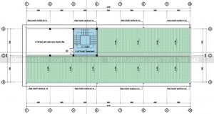Mặt bằng tầng áp mái - Thiết kế trung tâm thương mại Minh Ngọc