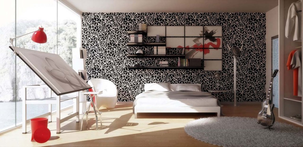 Thiết kế phòng ngủ hiện đại theo phong cách thơi trang và nghệ thuật