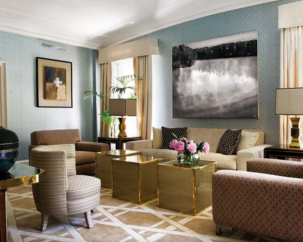 Thiết kế nội thất phòng khách với màu sắc hài hòa