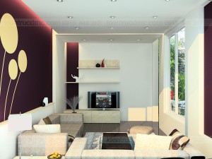 Thiết kế nội thất biệt thự mini trên đất hình thang