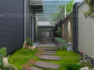 Thiết kế sân vườn biệt thự cao cấp Mỹ Đình