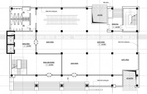 Mặt bằng tầng 1 - Thiết kế trung tâm thương mại Hải Hà