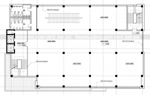 Mặt bằng tầng 2 - Thiết kế trung tâm thương mại Hải Hà