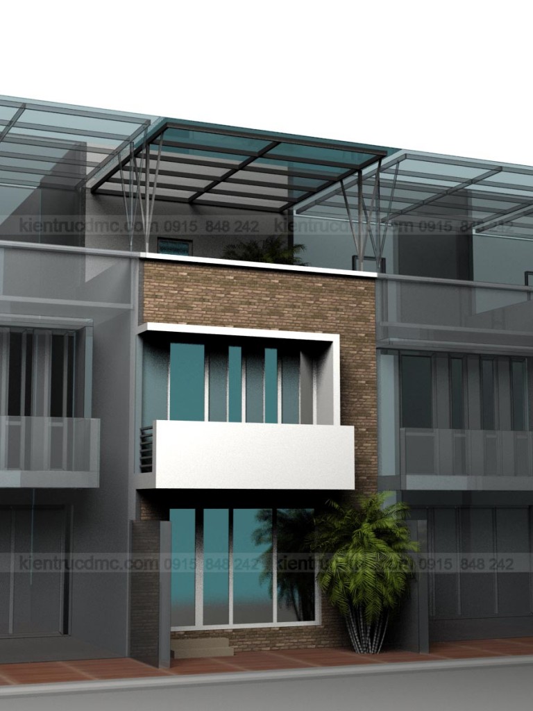 Thiết kế kiến trúc- Thiết kế nhà phố 3 tầng - Quốc Oai - HN