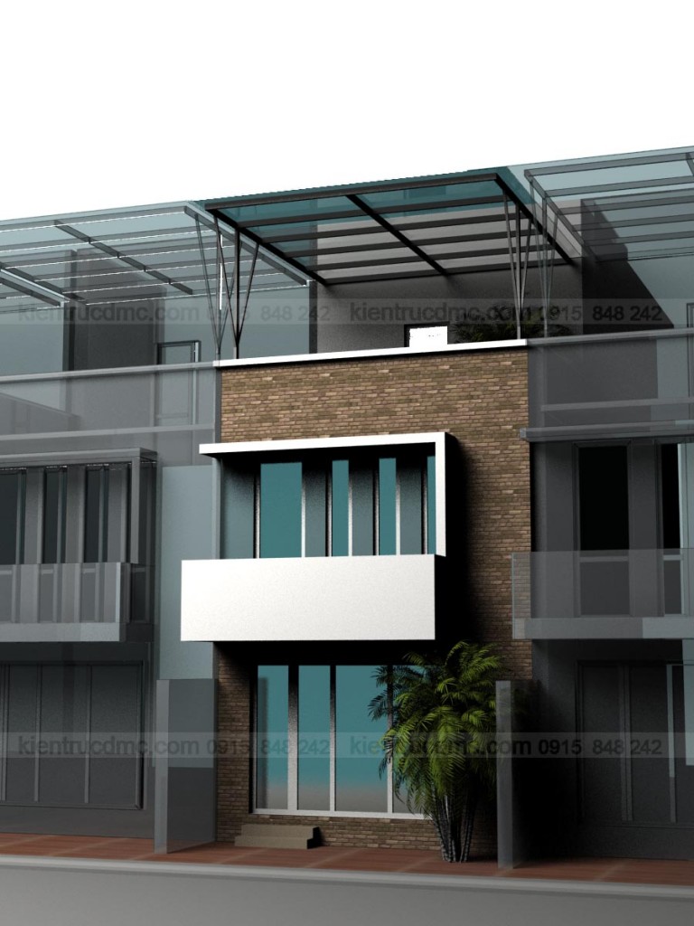 Thiết kế kiến trúc- Thiết kế nhà phố 3 tầng - Quốc Oai - HN