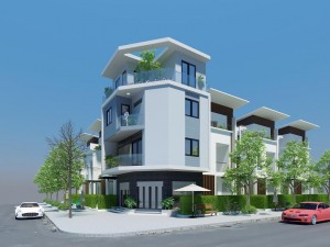 mẫu số 10 - mẫu thiết kế nhà phố 2 mặt tiền 3 tầng