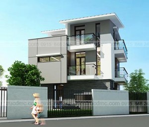Thiết kế biệt thự phố Quảng Ninh, biệt thự mini 3 tầng