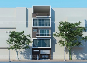 Thiết kế nhà phố 4.5 tầng mặt tiền 6m
