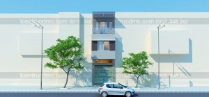 Thiết kế Nhà phố 60m2 mặt tiền 3.5m