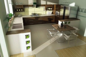 Tư vấn thiết kế phòng bếp mở cho nhà thông thoáng